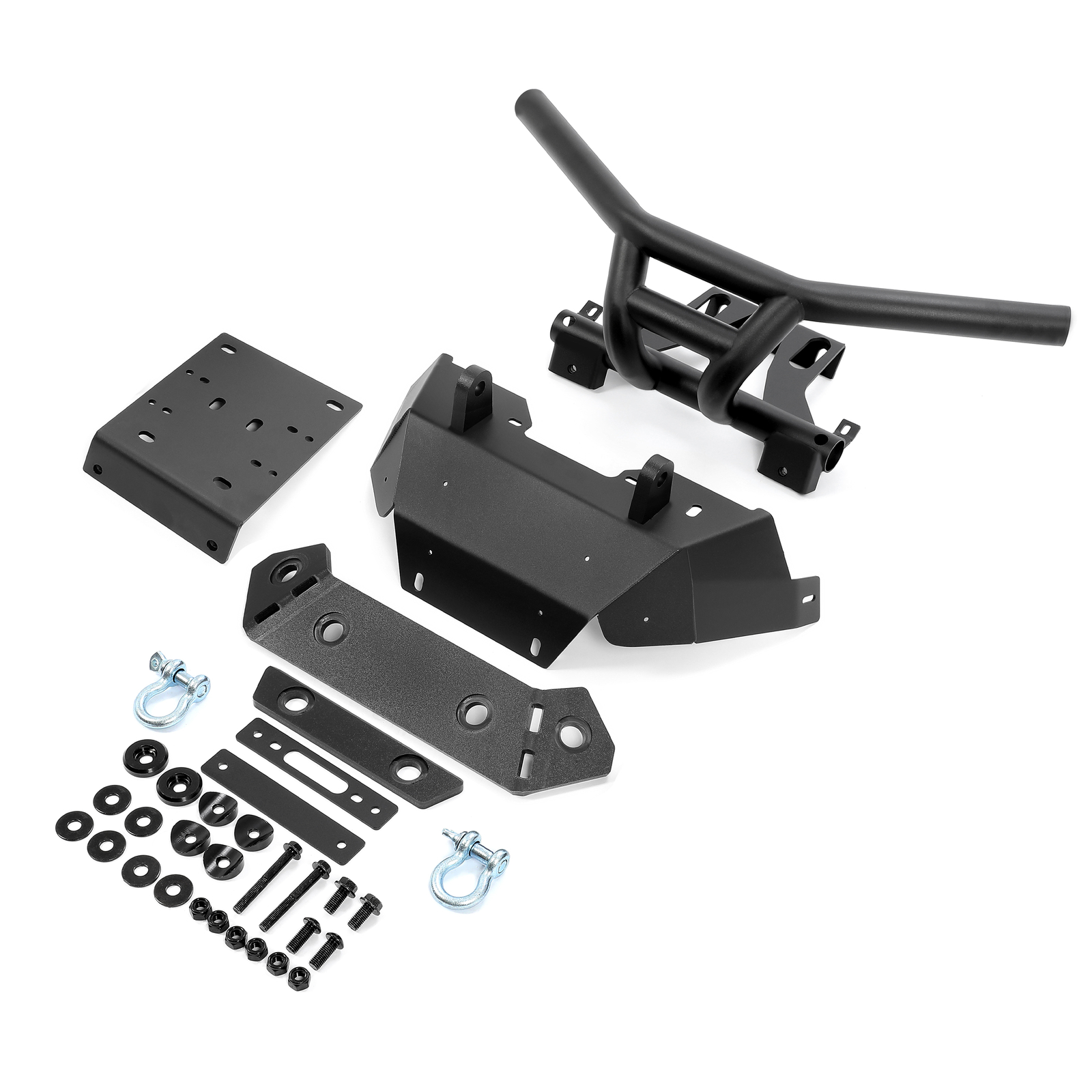 For Can-Am Maverick X3 17-23 Winch Ready Front Bumper W/ D-Rings Brush Guard