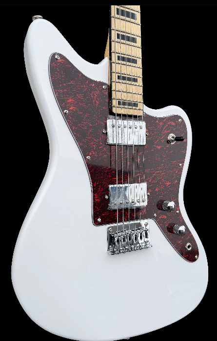 New Firefly FFJA 24 Frets Baritone Model White Color Electric Guitar