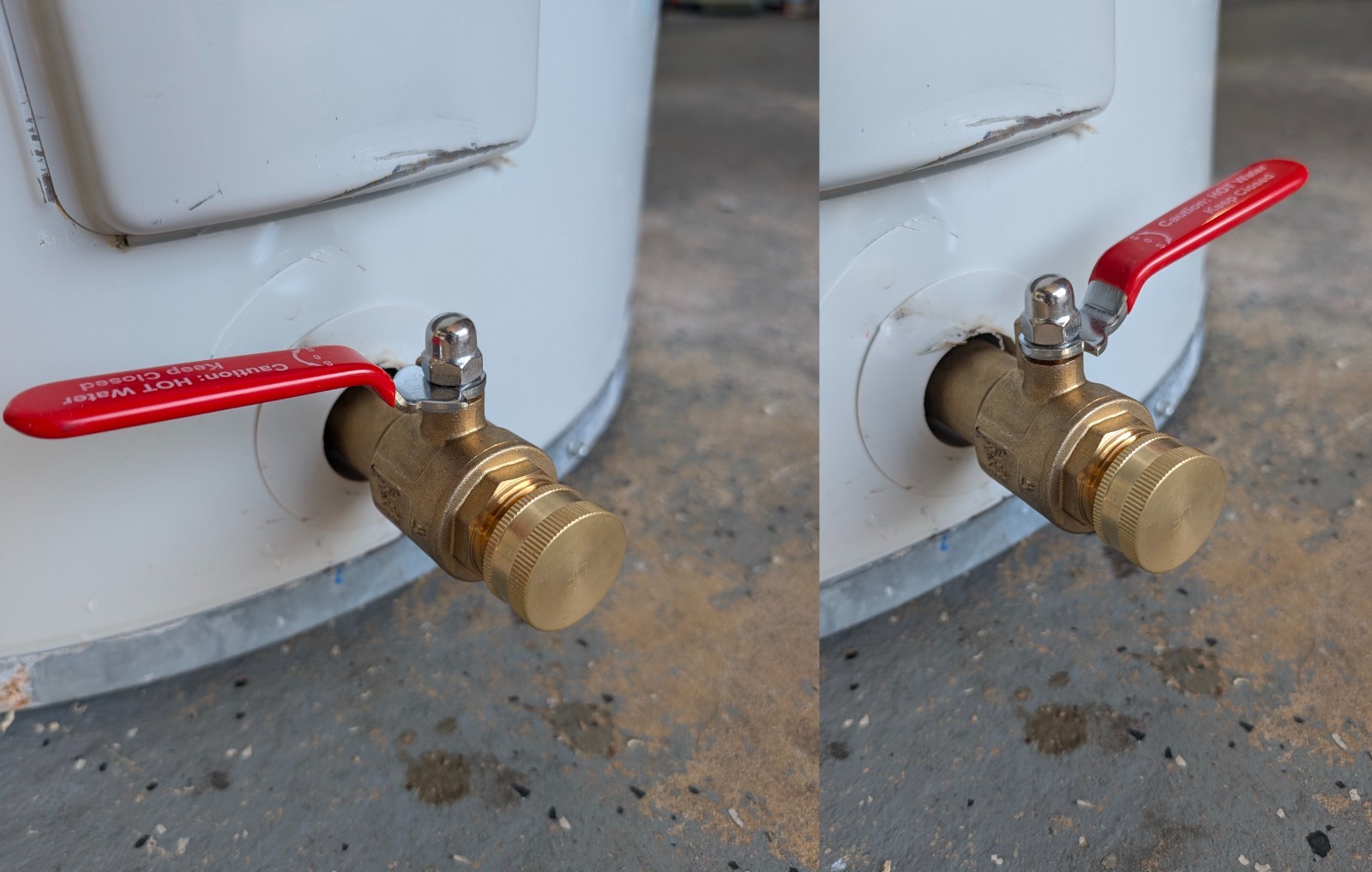 House Mods HMP012 Full Port Water Heater Straight Drain Flush Valve/LF Brass