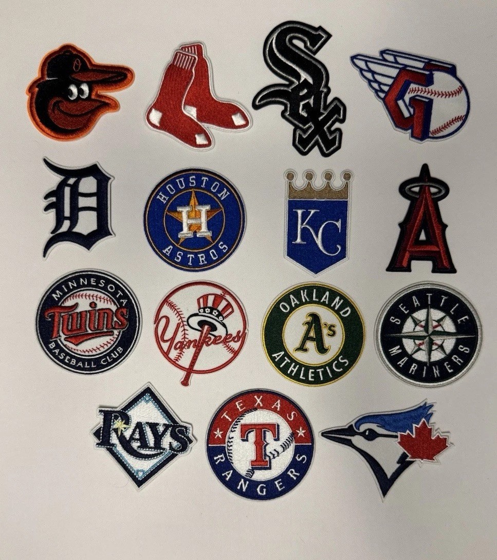 All MLB Team Logos Iron On Patches Wholesale Patches Lot of 30