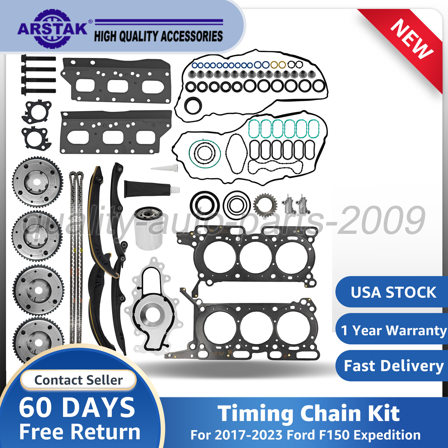 3.5L Engine Timing Chain Kit For 2017-2024 Ford F150 Ecoboost 18-24 Expedition