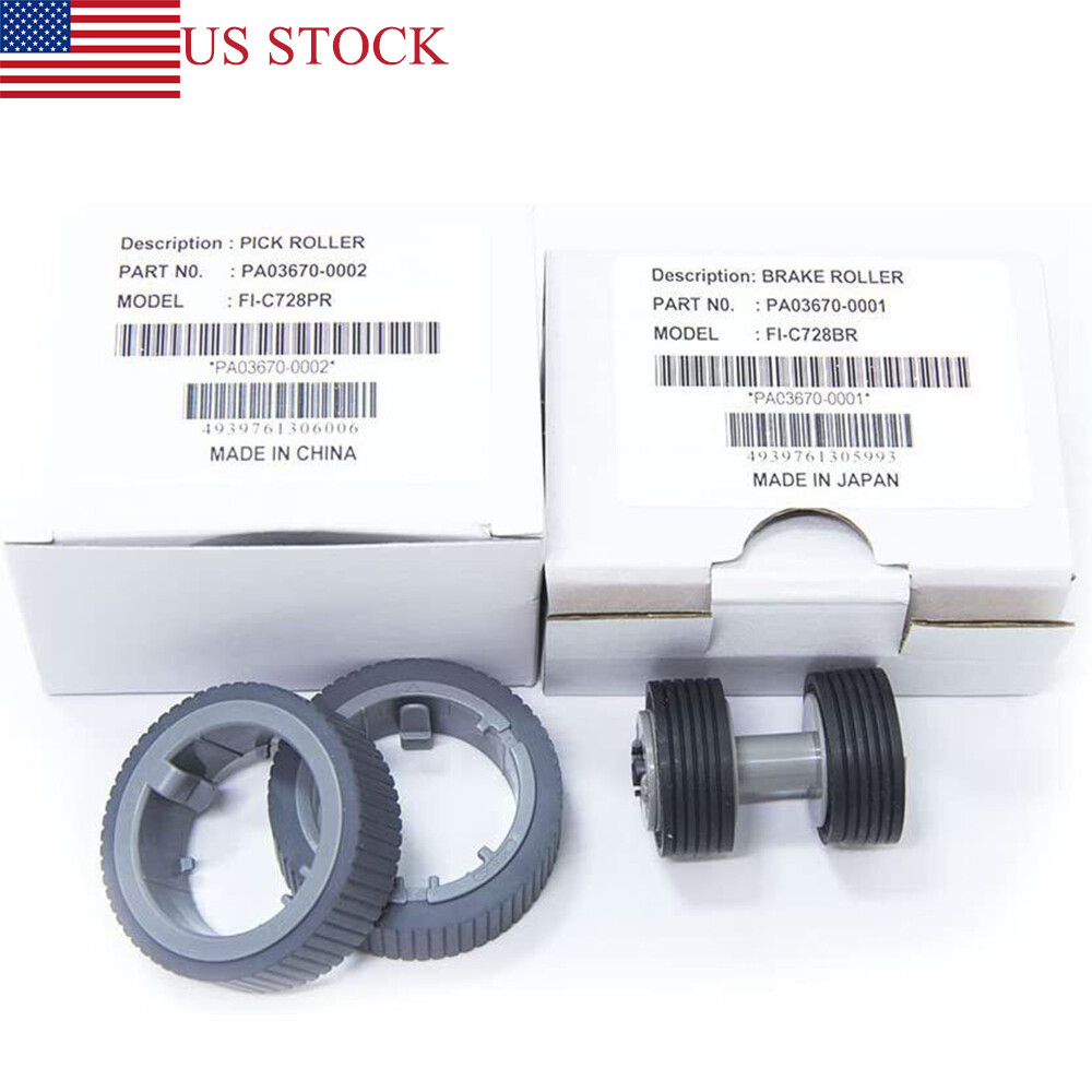 1Set Scanner Brake & Pick Roller Kit For Fujitsu Fi-7160 Fi-7180 Fi-7280 Fi-7260