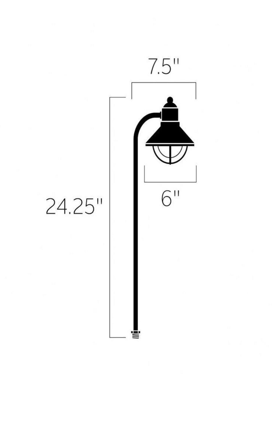 Kichler 15438OZ Seaside 26” Low Voltage Solid Brass Pathway Light With Stake New