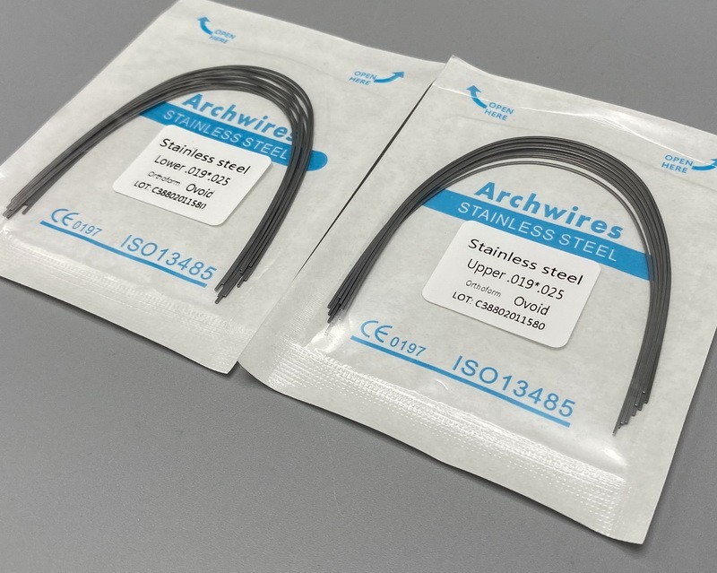 Dental Orthodontic Arch Wire NiTi Stainless Steel Ovoid/Natural Round Wires