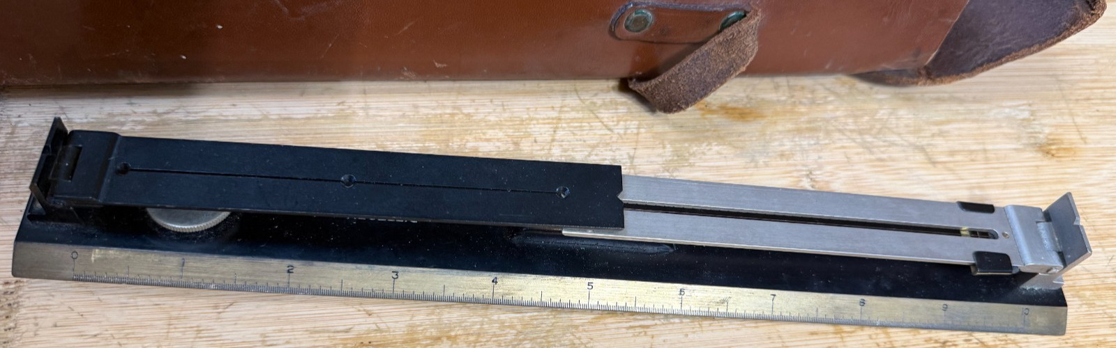 Vintage DIETZGEN US GEOLOGICAL Survey Plane Table Alidade + Compass Leather Case