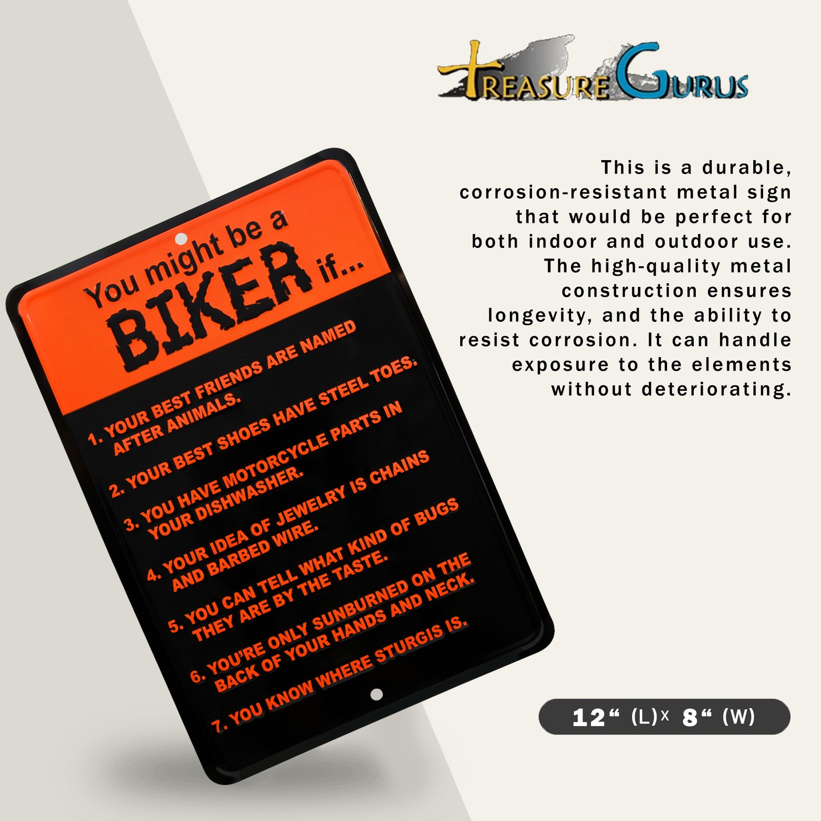 Funny You Might Be Biker If Sign Man Can Wall Art Poster Garage, Bar Room Decor