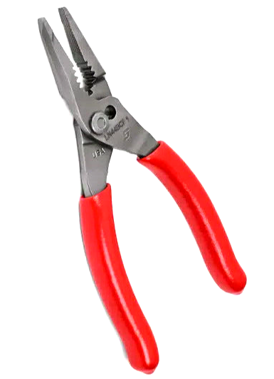 SNAP ON TOOLS USA RED 5" Soft Grip Mini Long Nose Slip Joint Pliers LN44BCF NEW