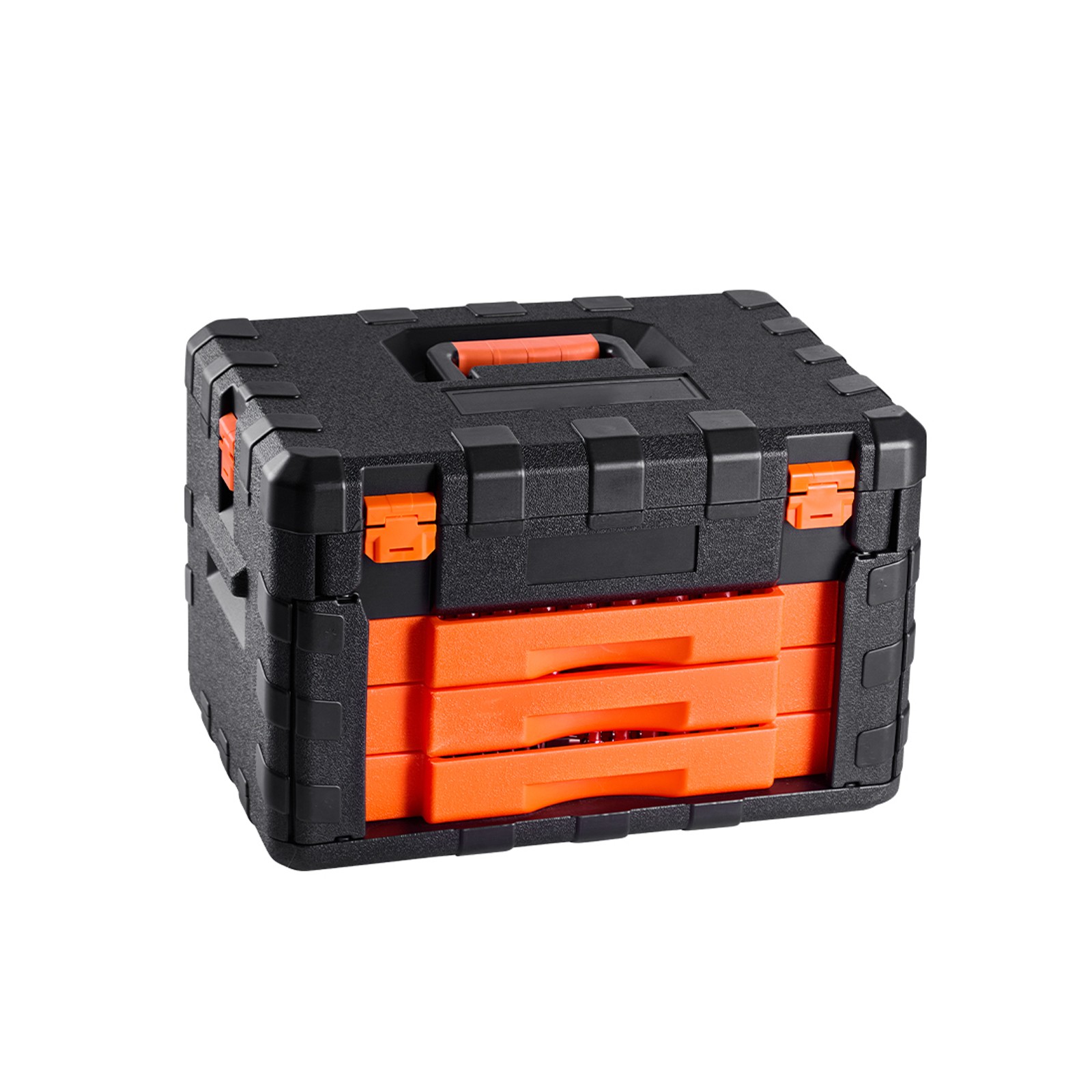 Mechanics Tool Set Socket Set 450Pcs 1/4 3/8 1/2 in Drive Orange Drawer