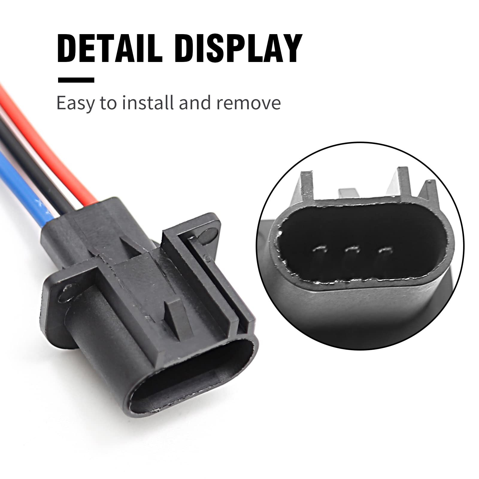 4Pack H13 9008 Headlight Socket Wiring Harness Adapter