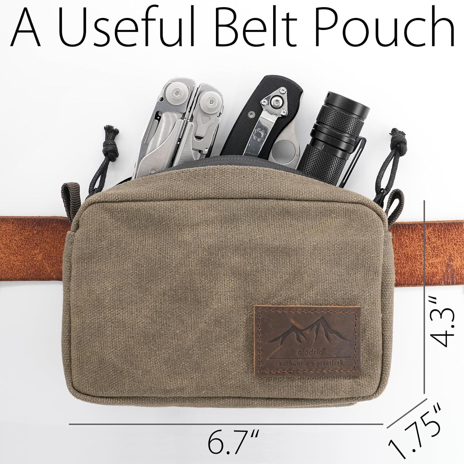 Belt Pouch for Men Women YKK Zippers EDC Pouch, Belt Bag Waist Pack for Hiking,