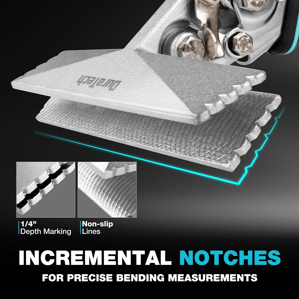 DURATECH 6-INCH Straight Jaw Sheet Bender Manual Metal Bending Plier Hand Seamer