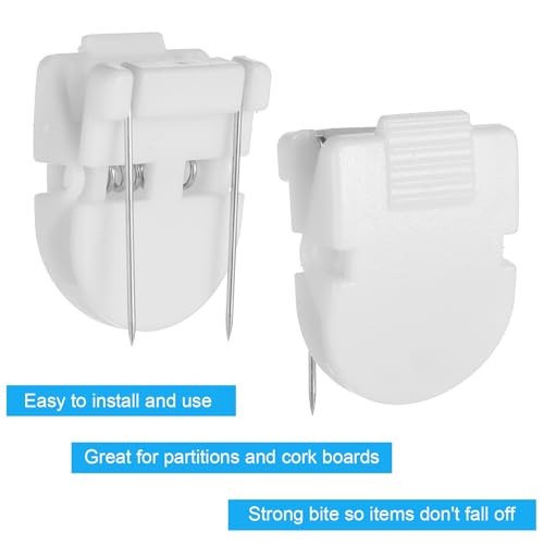 12 Pcs Cubicle Clips for Fabric Walls, Plastic Cubicle Hooks for Fabric Walls