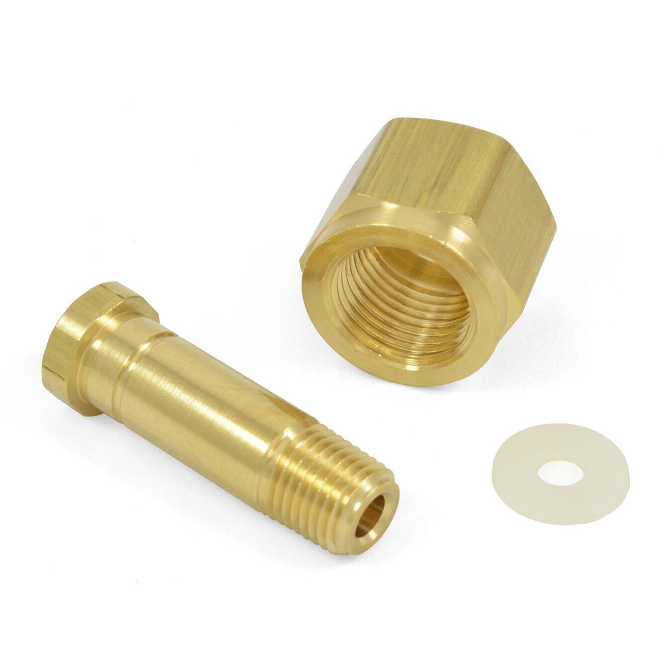 CGA-320 Nut & Nipple w/ Washer, CO2 Carbon Dioxide Regulator Fittings 1/4" MNPT