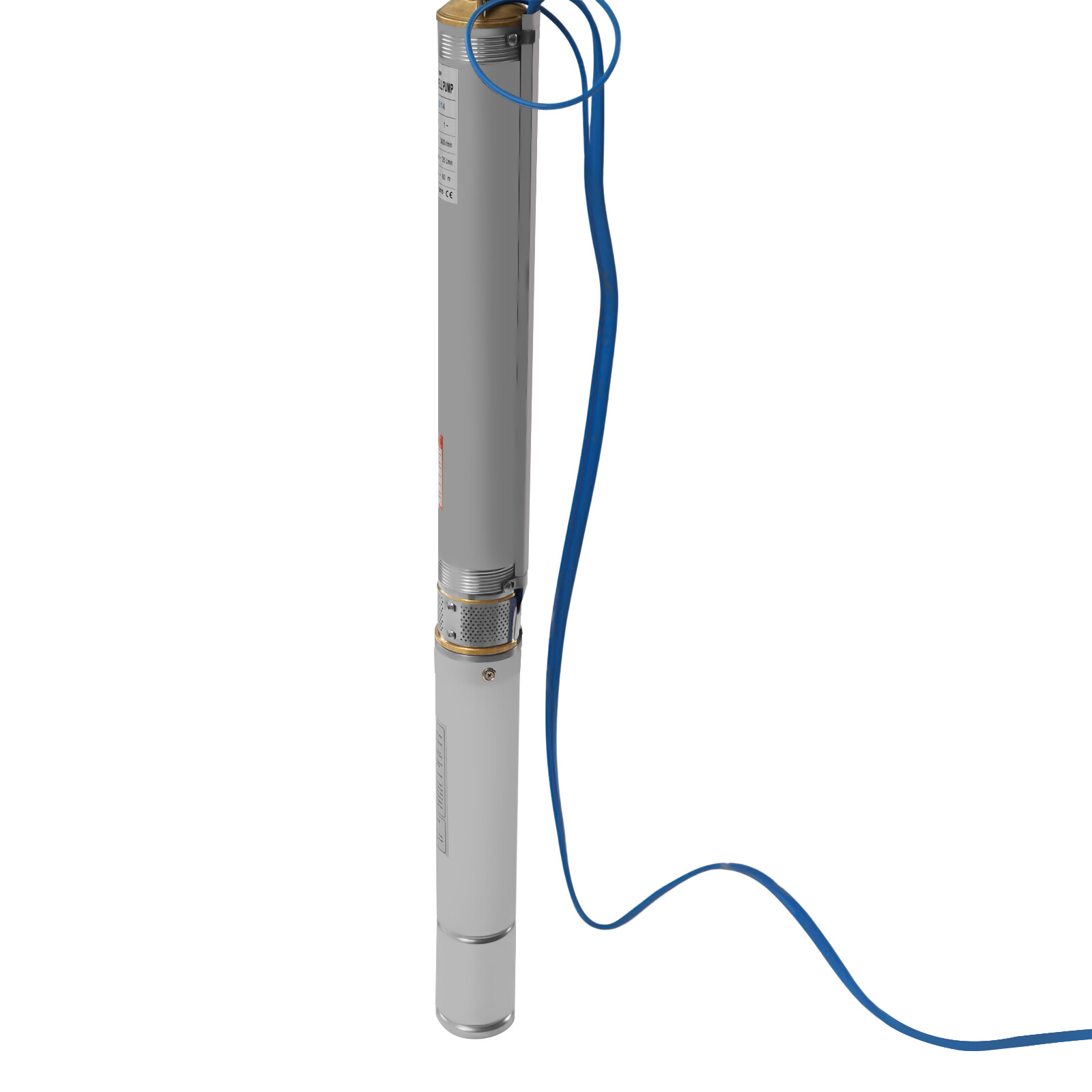 Submersible Well Pump 0.5HP Stainless Steel, 33ft Cable, Low Noise Operation