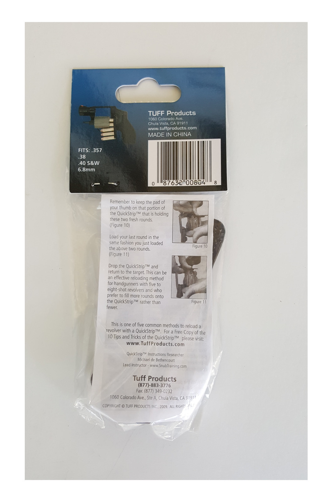 Tuff Products 38 357 40 Speed Quick Strip Revolver Loader 7 Round - 2 Pack BLACK