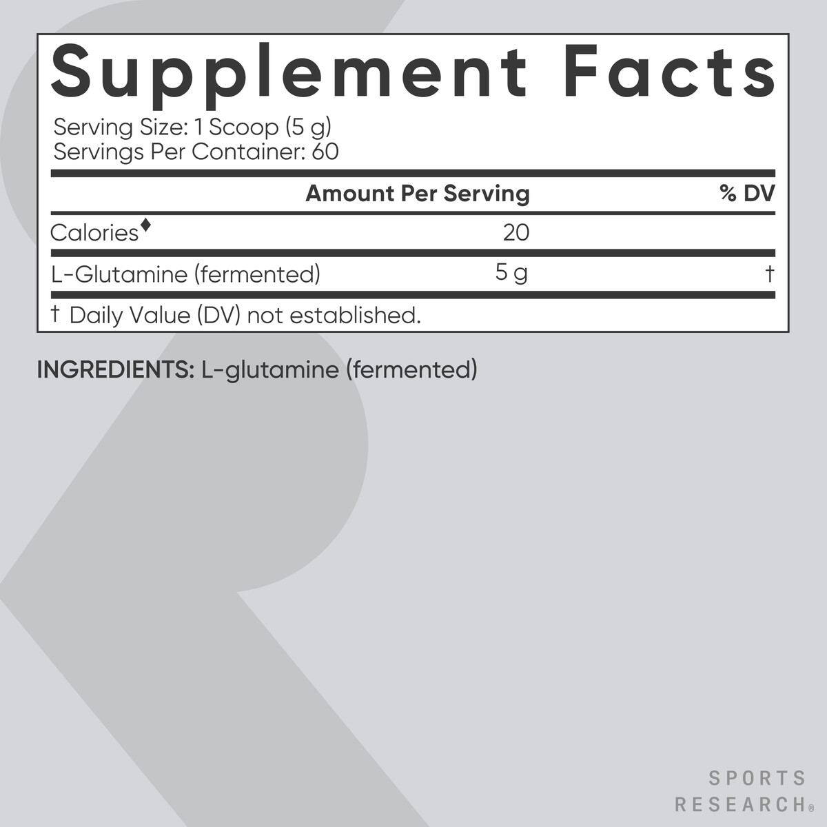 L-Glutamine (60 servings) - 300g