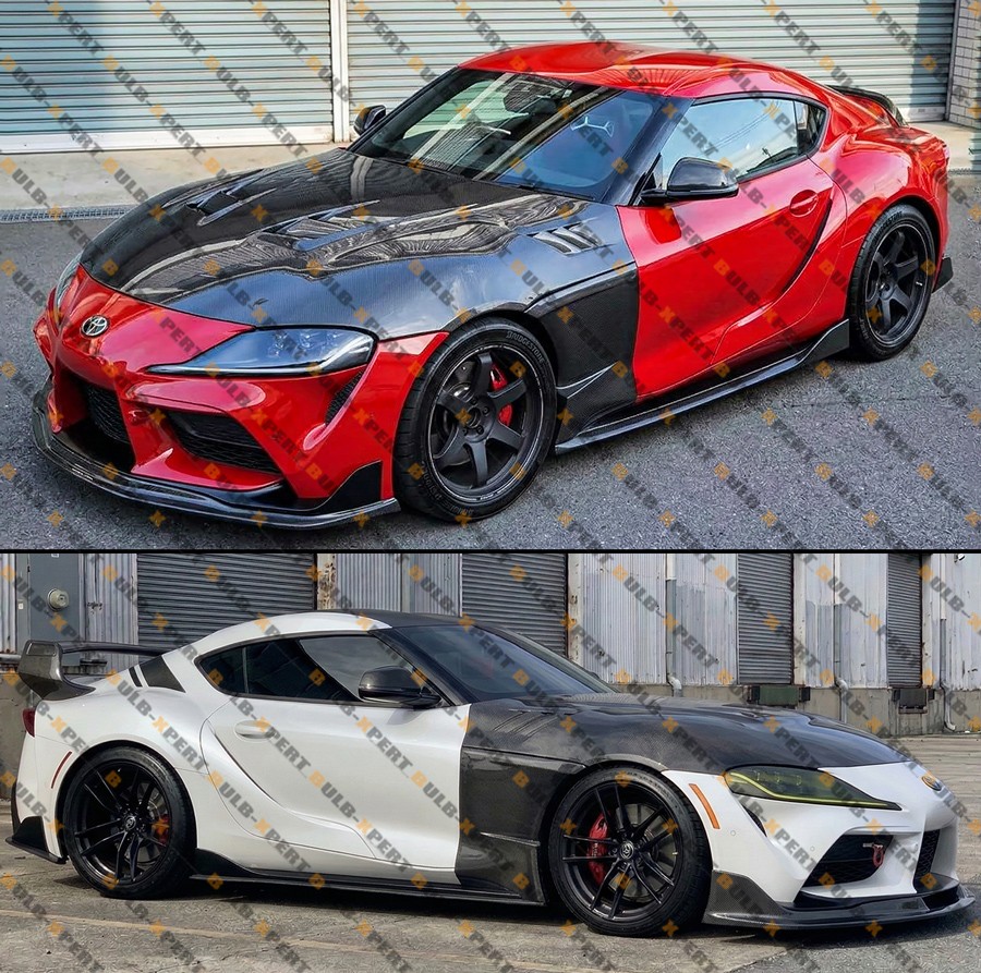 For 2020-26 Toyota GR Supra A90 EVS Style Carbon Fiber Front Fender Panel Cover