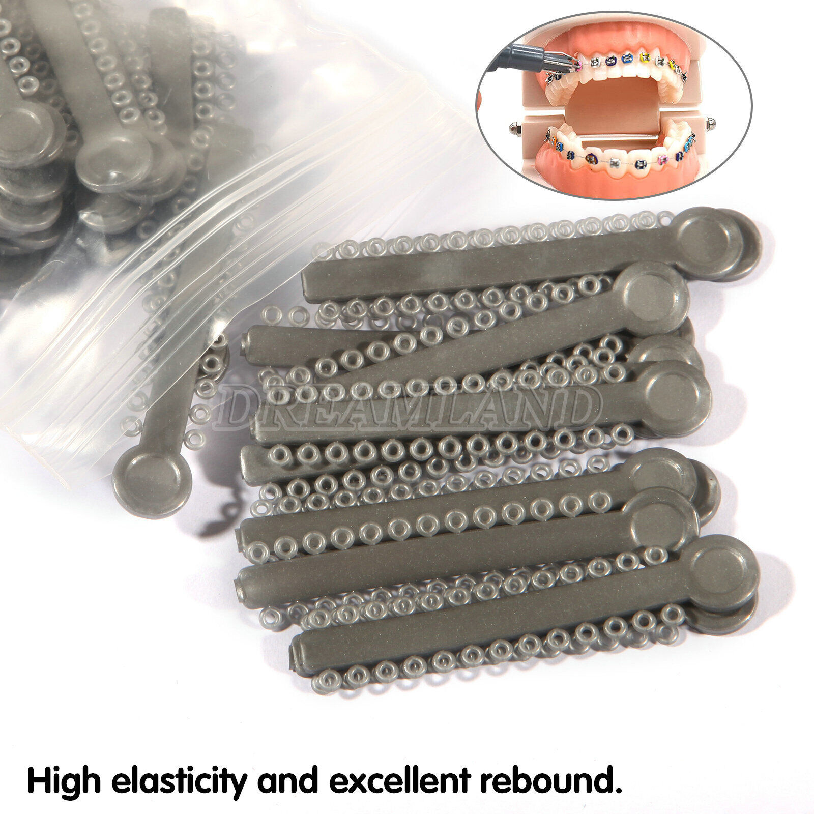 1040 Unids / bolsa Dental Lazos De Ligadura Elástica De Ortodoncia 43 Colores