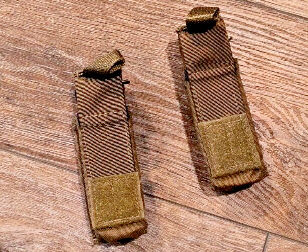 2 Pouch Military 9MM .45 Cal Pistol Mag Clip Ammo USMC FSBE Multi-Tool Coyote