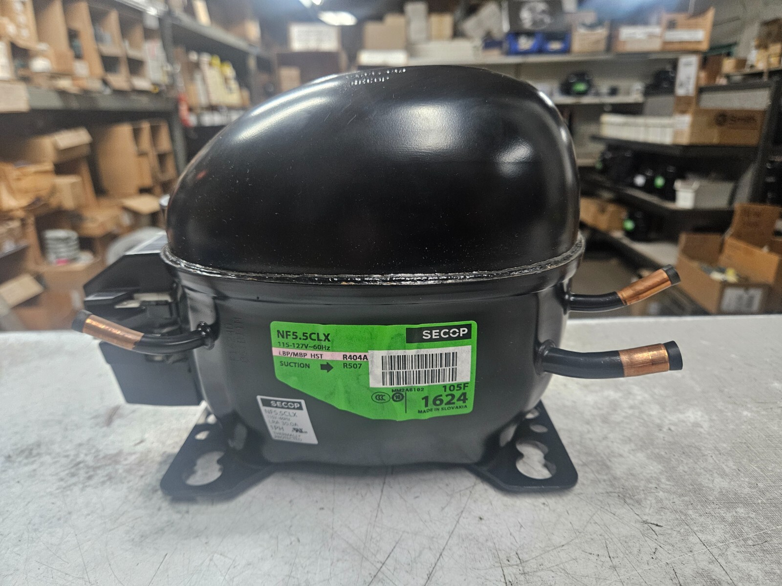 SECOP / DANFOSS NF5.5CLX 1/4HP 115V 1PH 60HZ R-FOUR 0 FOUR A REFRIGERATION COMP.