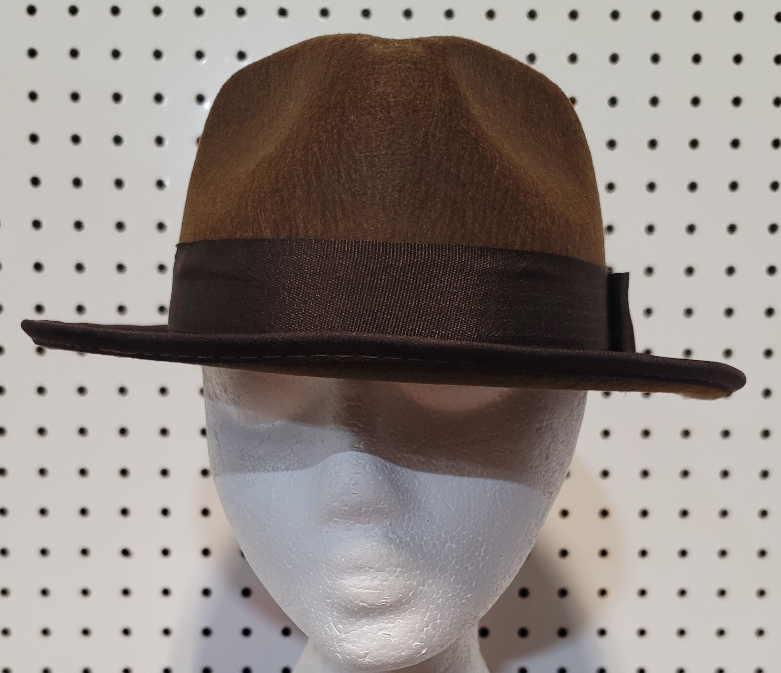 Brown PermaFelt Fedora Indiana Jones Hat Gangster Freddy Krueger