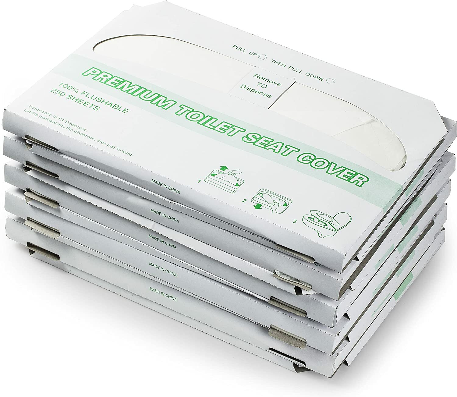 Disposable Toilet Seat Covers 10 Packs of 250 Sheets Per Pack 2500 Sheets Total