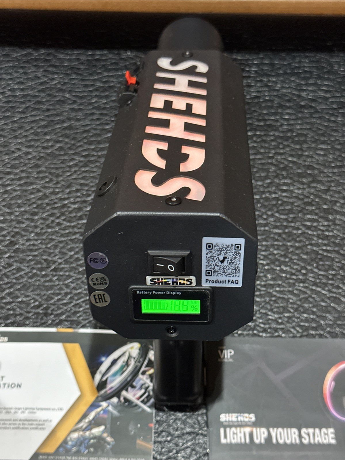 SHEHDS Rechargeable RGB Confetti Cannon w/ LED Effects 20-26ft Party Event