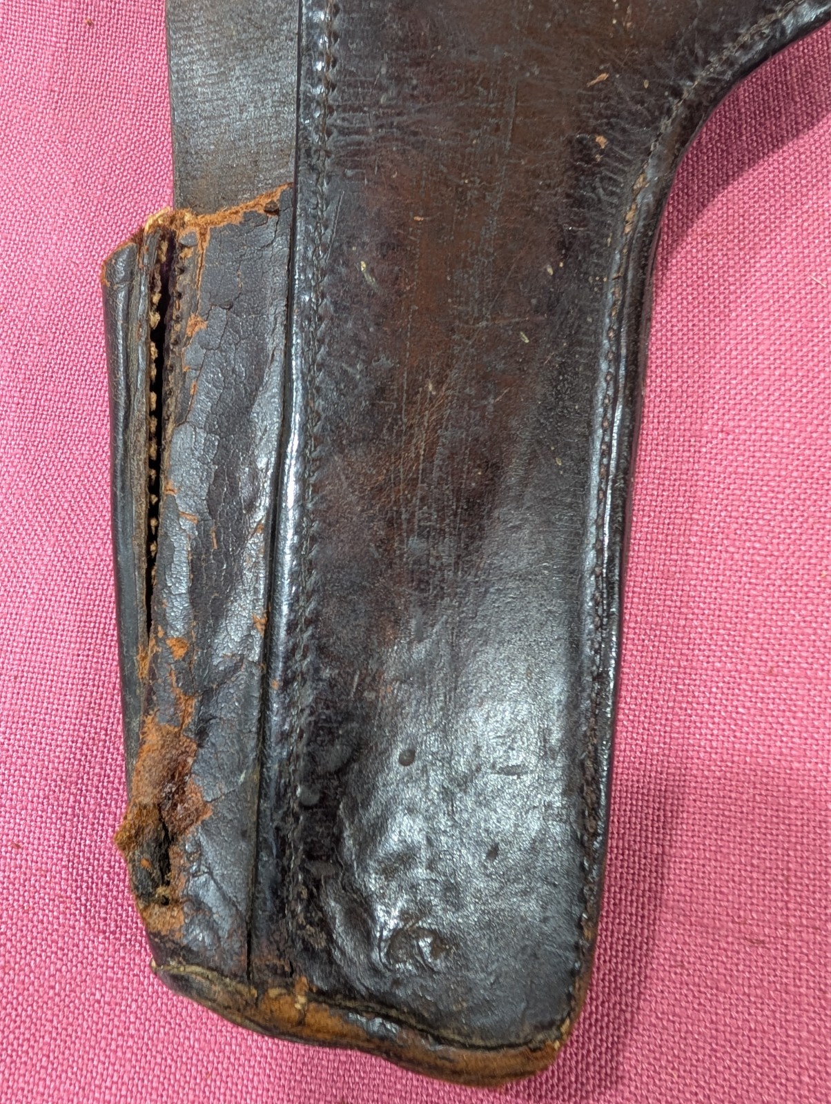 ORIGINAL GERMAN WW1 1915 DATED FULL LEATHER STOCK HARNESS C96 MAUSER BROOMHANDLE