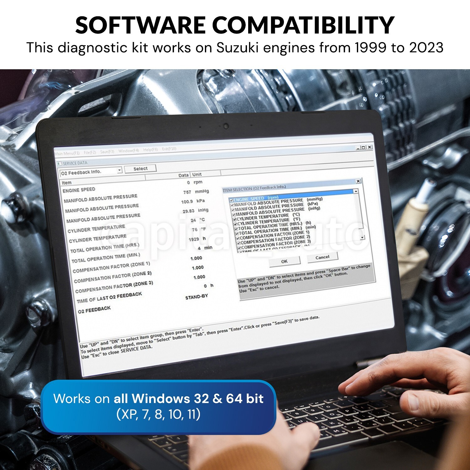 For Suzuki Outboard Boat Marine Diagnostic USB Cable Kit SDS 8.70