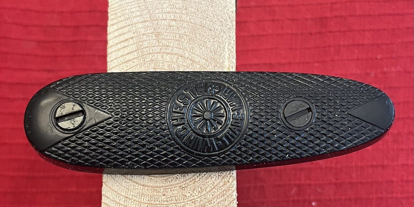 Winchester Model 1906 Logo Butt Plate w/ Screws - also Models 36 & Thumb Trigger