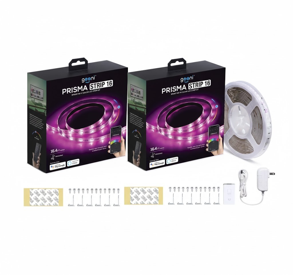Geeni 2 PACK LED Strip Lights Smart 16.4ft Works with Alexa & Tik Tok