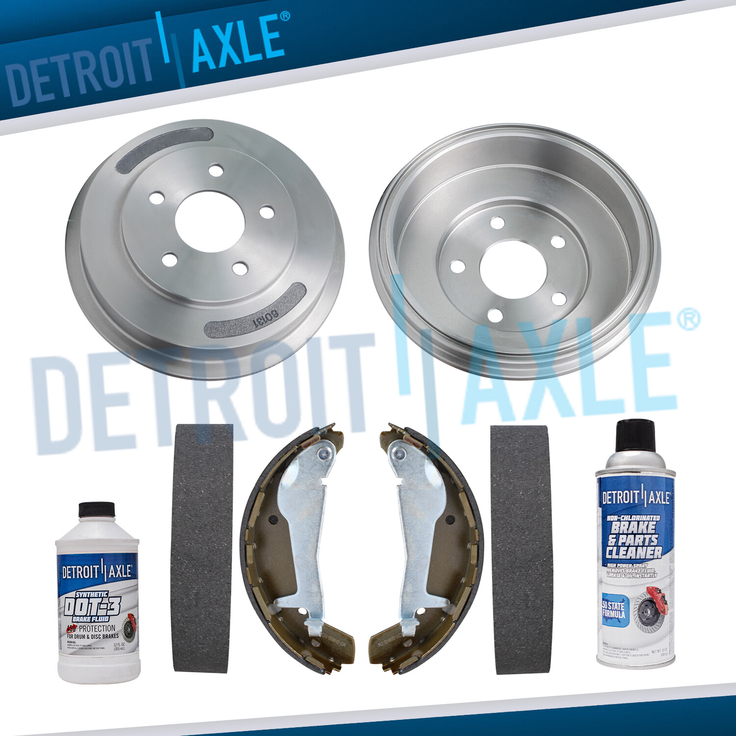 Rear Brake Drums Ceramic Shoes Kit for 2009-2011 Chevrolet Cobalt HHR Pontiac G5