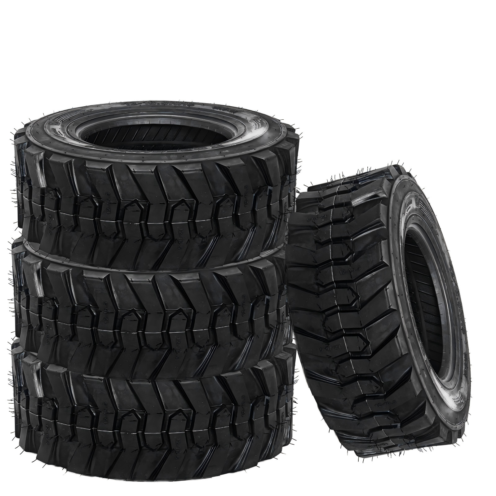 4X 12X16.5 12PR 12-16.5 Heavy Duty SKS Skid Steer Tires 12 16.5 for Bobcat