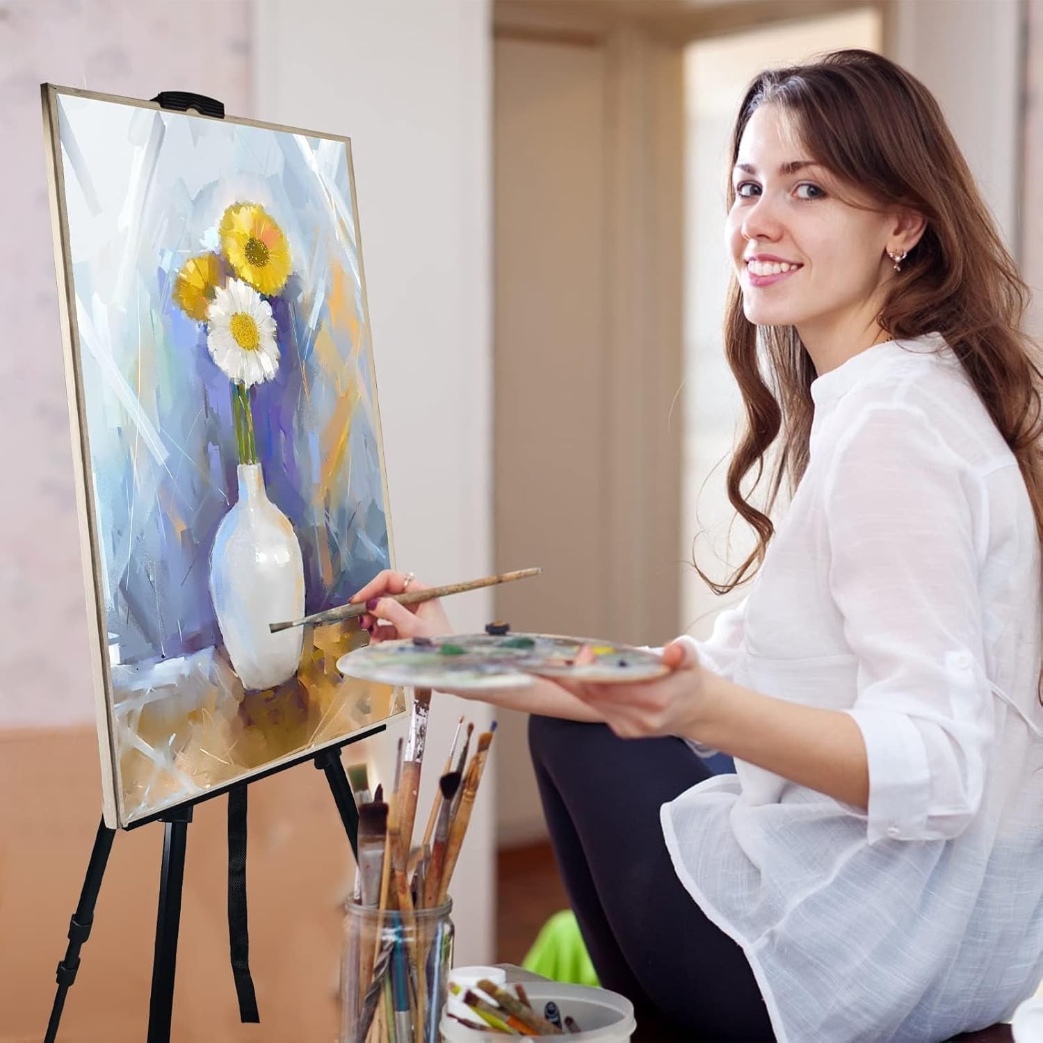 Art Painting Display Artist Easel Stand,Ns Jymb Portable Metal Adjustable Easels