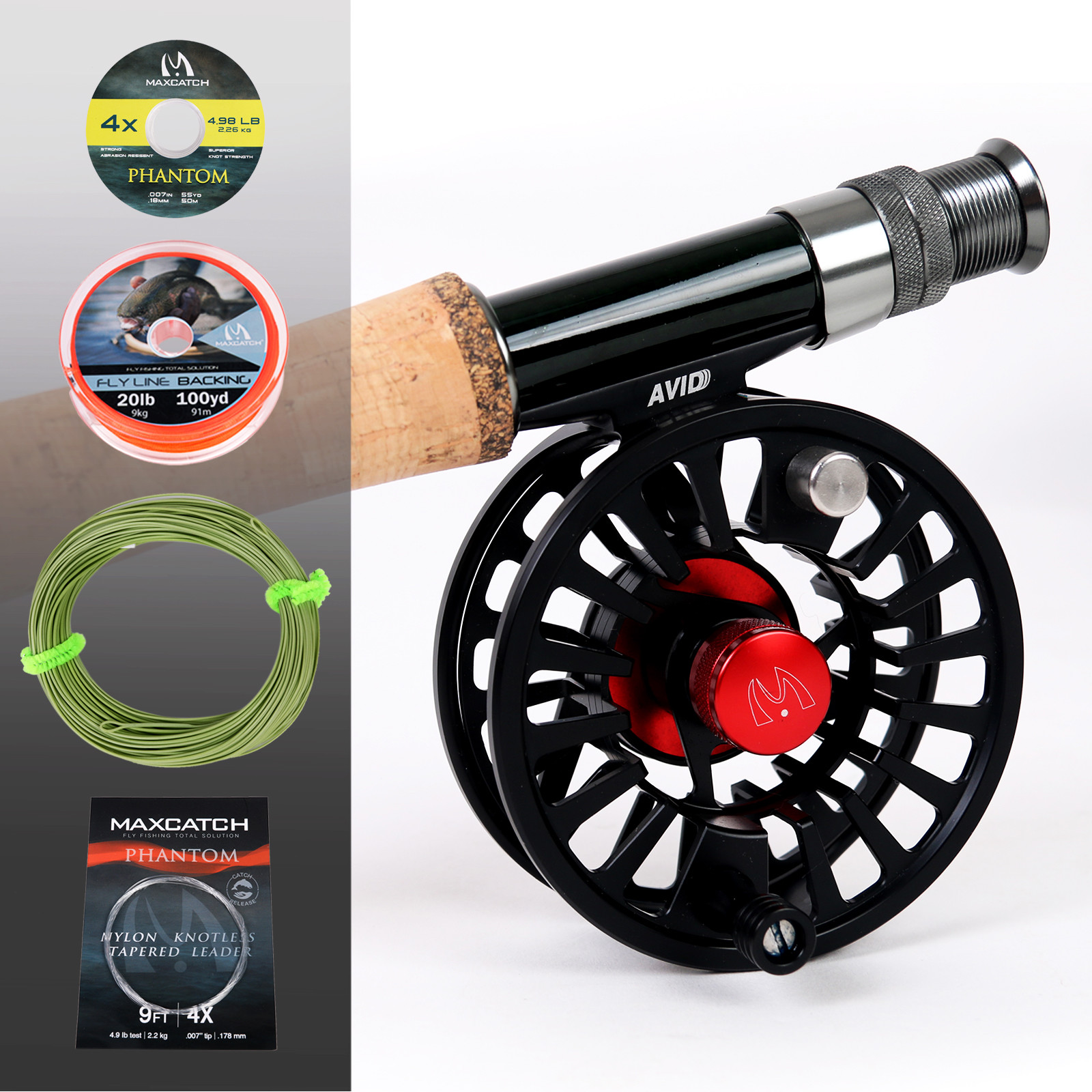 Maxcatch Premier Fly Fishing Rod Reel Combo Complete 9' Fishing Outfit Kits
