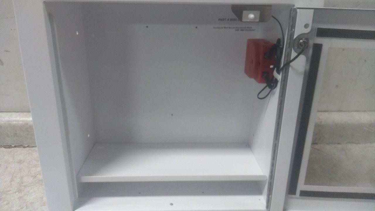 Zoll 8000-001258 14 x 14 In Opening White Stainless Steel Wall Cabinet