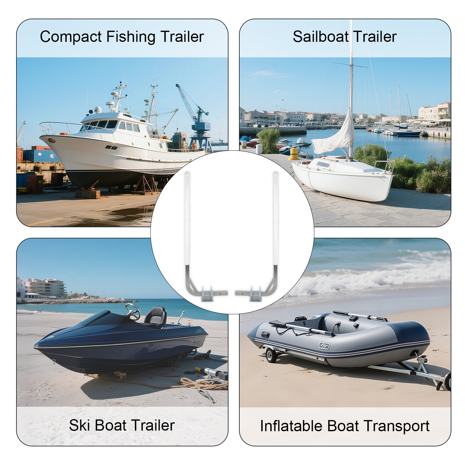 Boat Trailer Guide 31"-48" Adjustable Design, Boat Trailer Guides Poles Kits