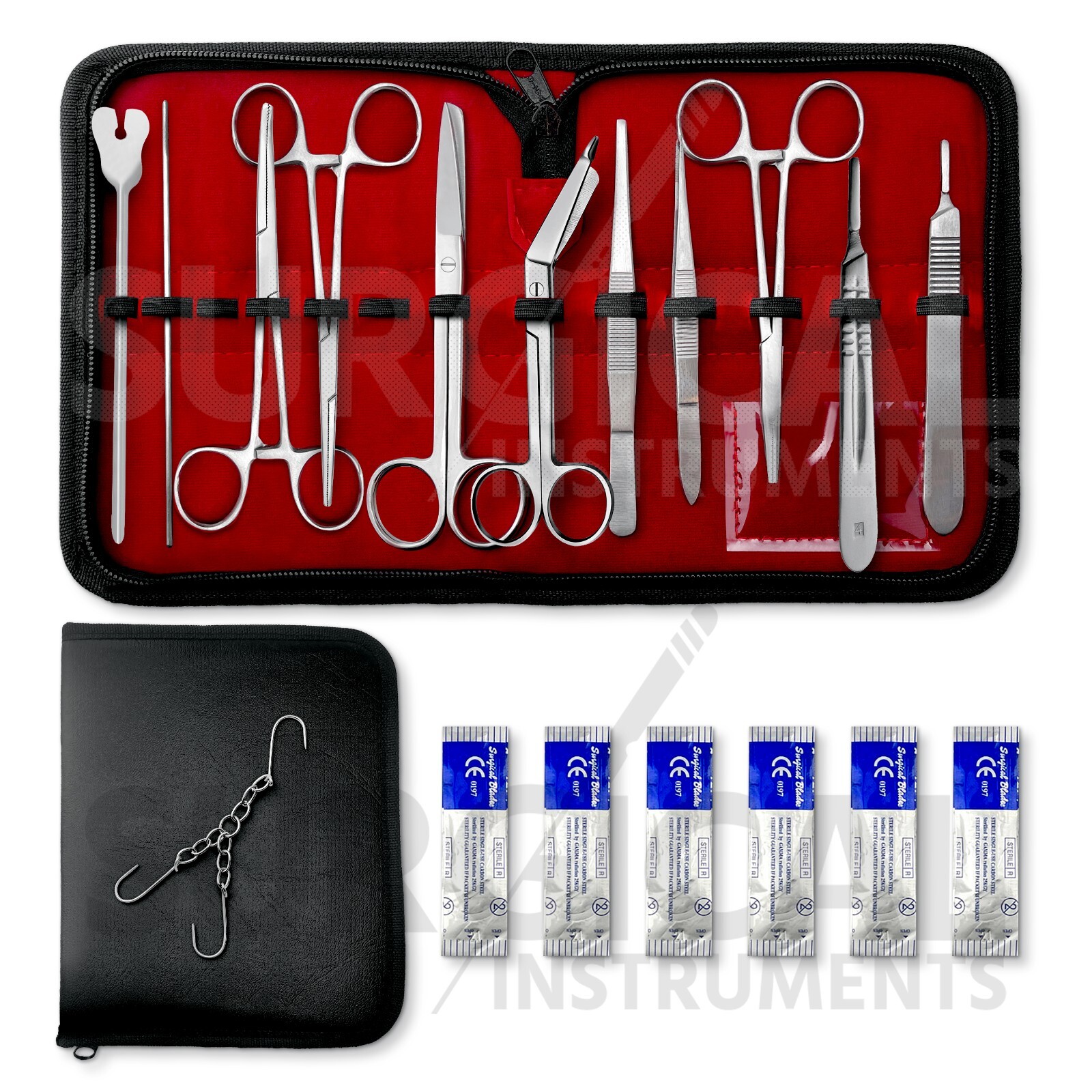 18 Pcs Minor Surgery Set Surgical Instruments Kit Stainless Steel German Grade