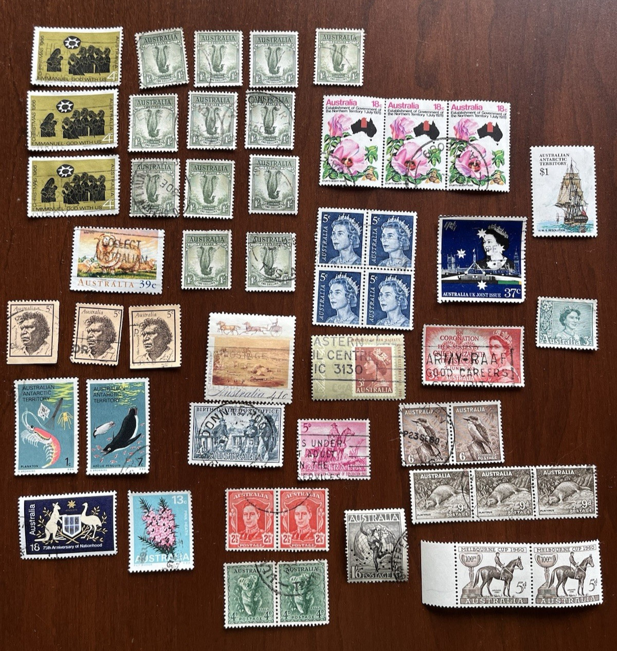 AUSTRALIA Vintage Stamp LOT of 50 Stamps Used