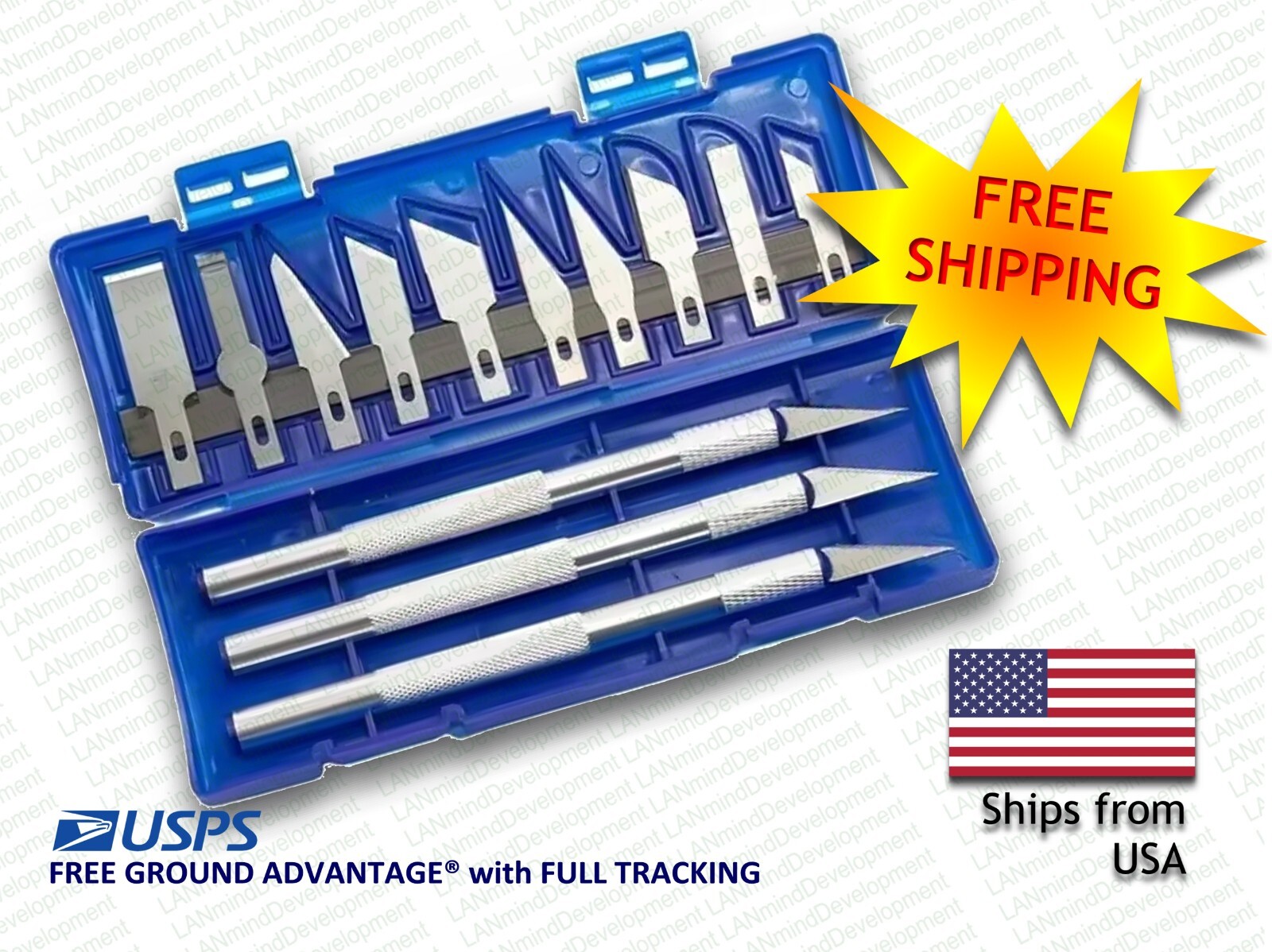 13 PC PRECISION KNIFE SET RAZOR SHARP BLADE CUTTING TOOL ARTS & CRAFT HOBBY KIT