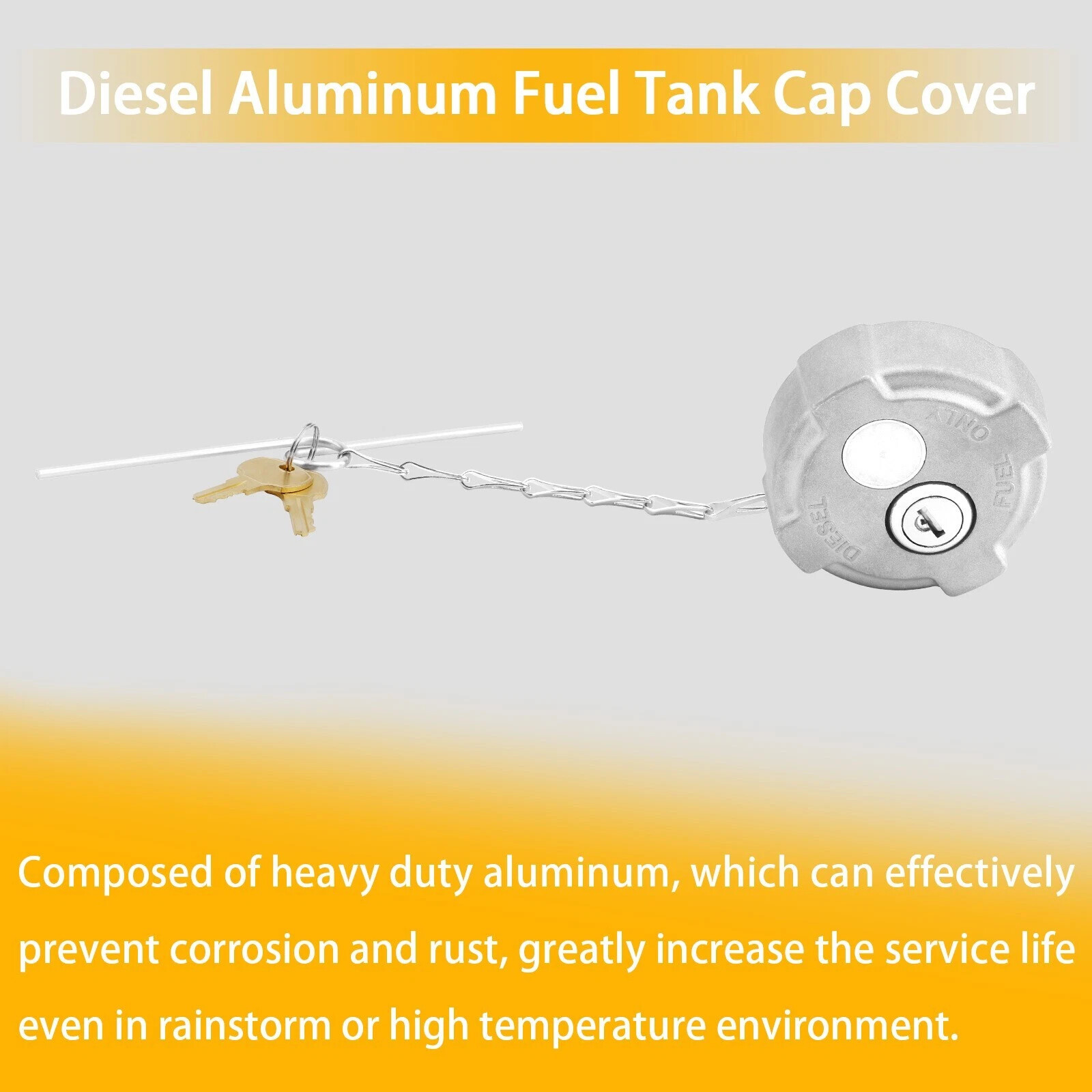 2 1/4" Locking Diesel Fuel Cap Fit International 4300 4400 Reefer Trailer Ford