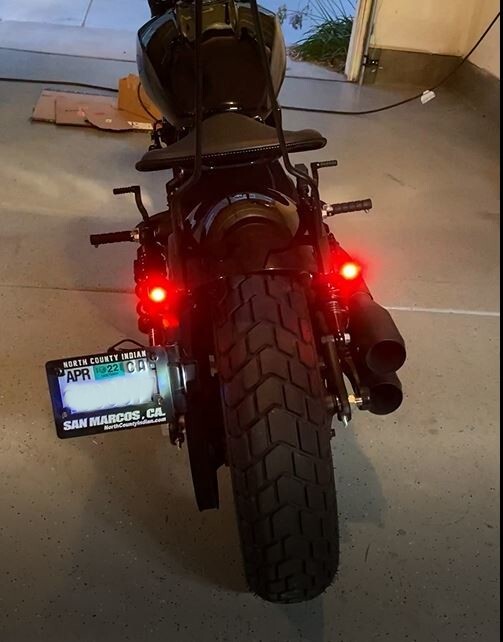 Micron RED LED Turn Signals Indicators Indian Scout/Rogue/Scout Bobber