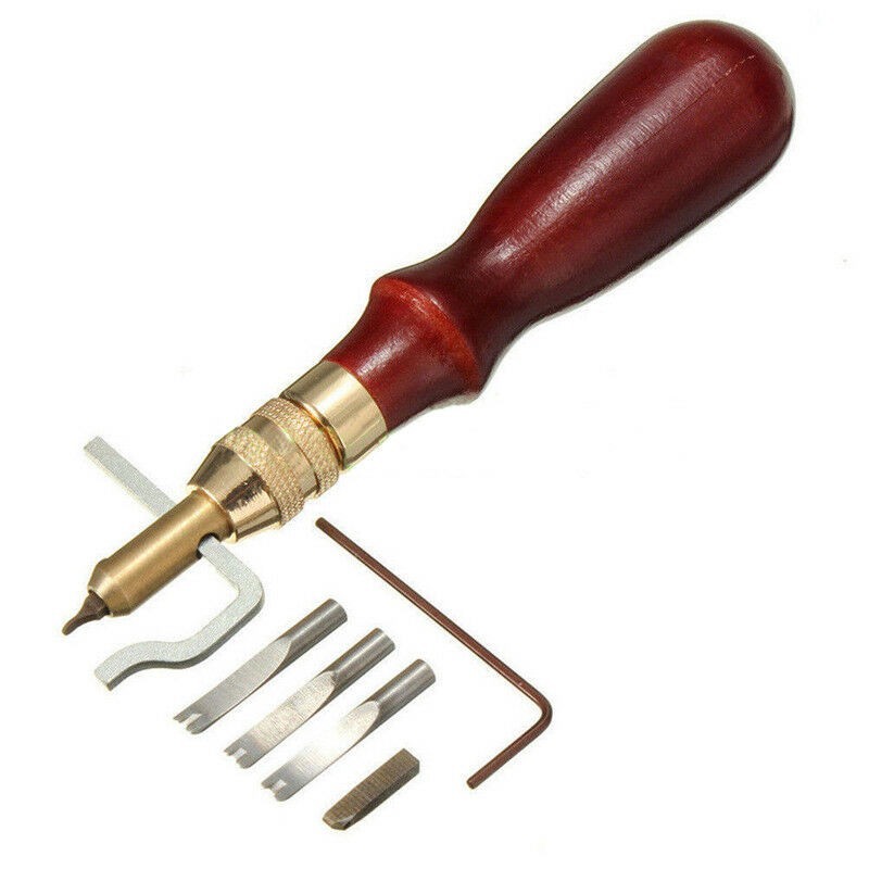 Leather Edge Stitching Tool Multi-functional Leather Grooving Tool Easy Adjust