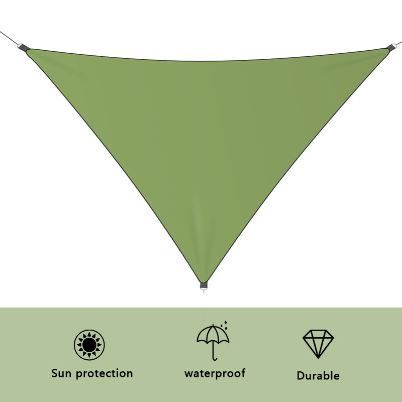 10x10x10 FT Sun Shade Sail Triangle UV Block Durable Awning Canopy Waterproof