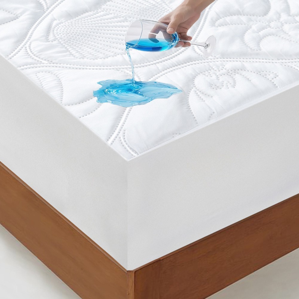18" Deep Pocket Quilted Waterproof Mattress Protector Fitted Sheet Bed Cover