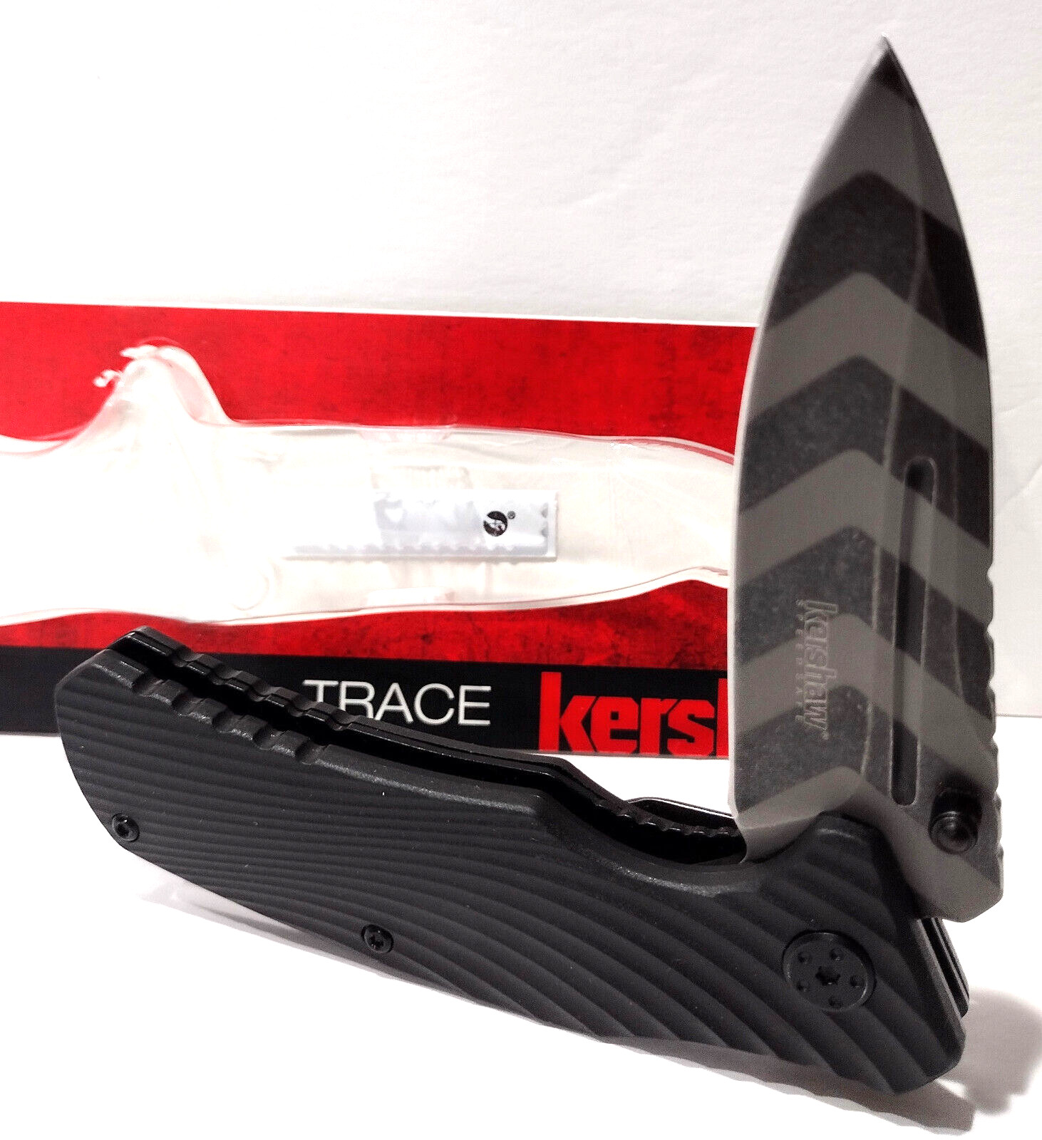 KERSHAW KS1311 Black Trace Spring Open Assisted Tactical Folding Pocket Knife