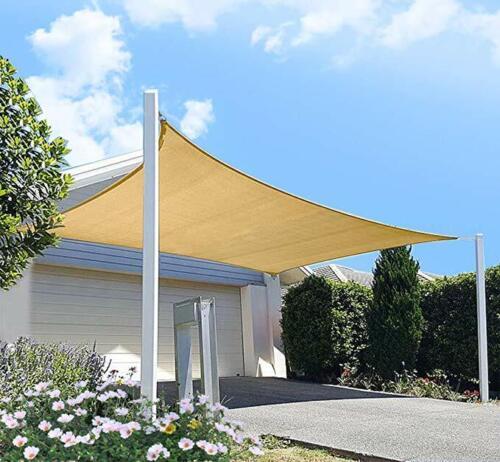 Sun Shade Sails Canopy Rectangle Awning Shelter Cover UV Blcok Yard Deck Outdoor