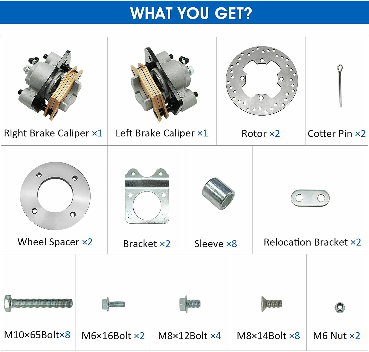 Disc Brake Conversion Kit Front for 1992-2000 Honda Fourtrax 300 TRX 300FW 4x4