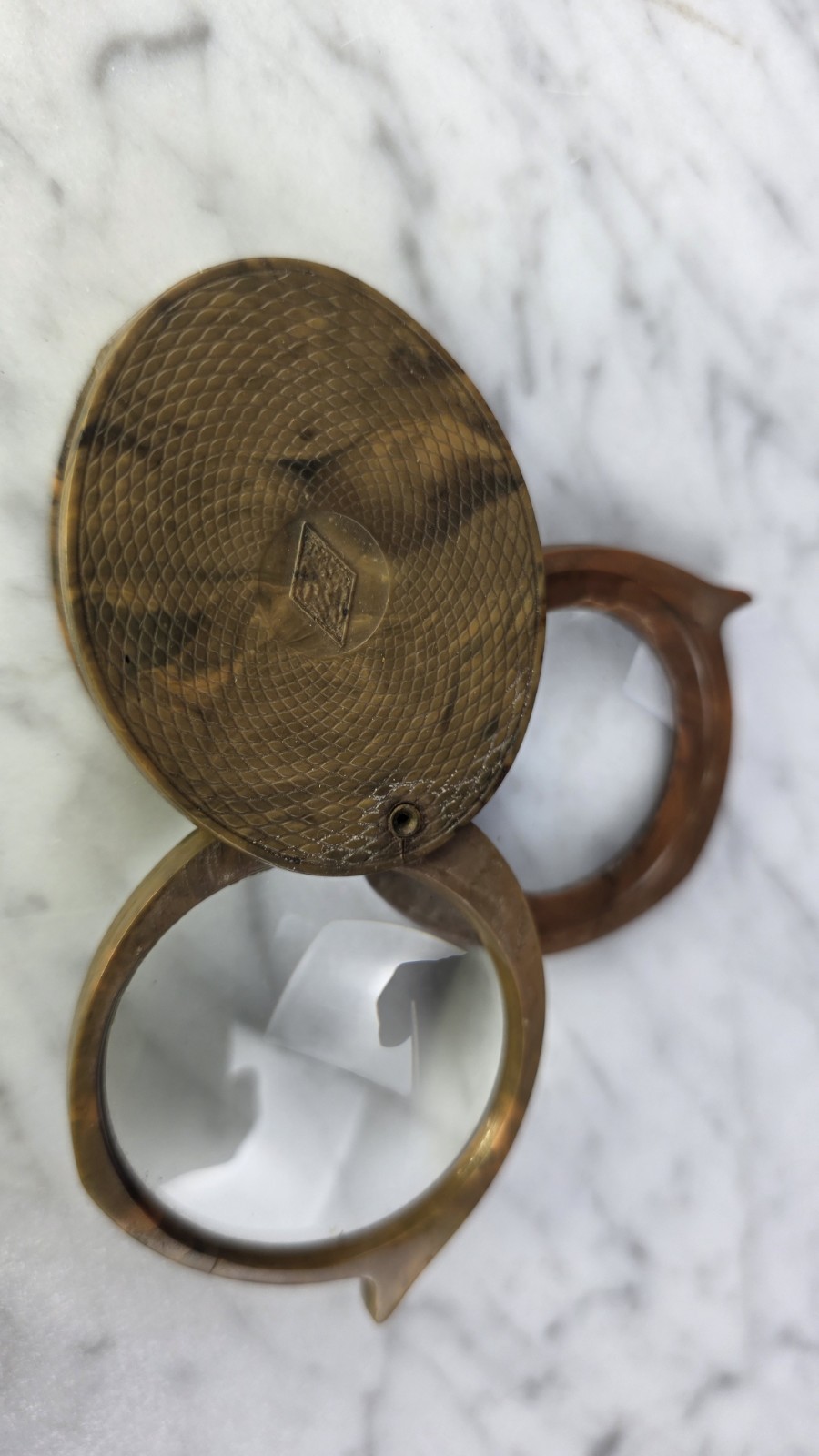 Vintage Atco Bakelight Double Pocket Magnifier