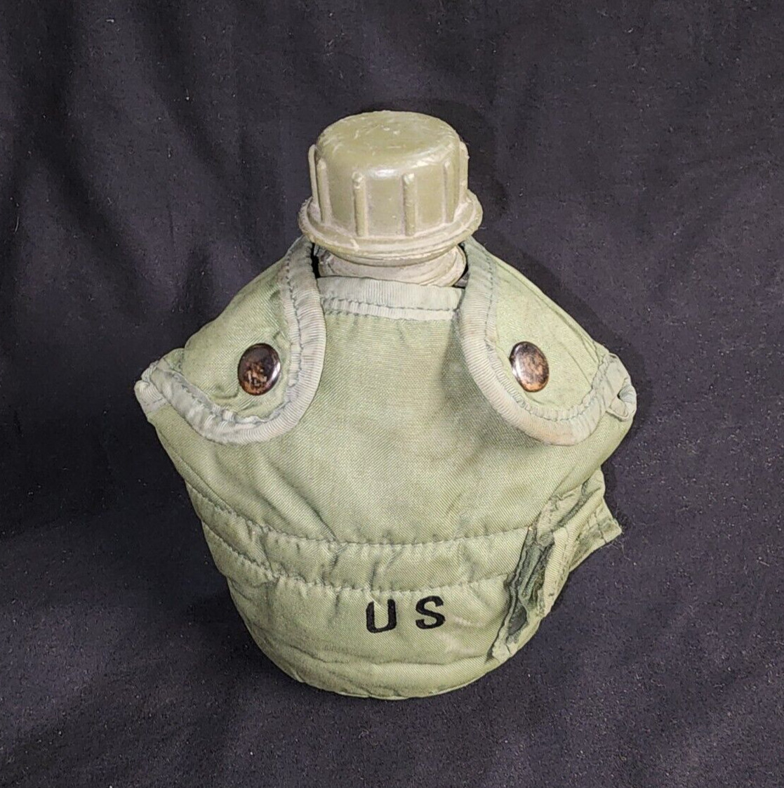 1QT Canteen & Cover Pouch LC2 1 Quart OD Green with 2 Clips SET US Military